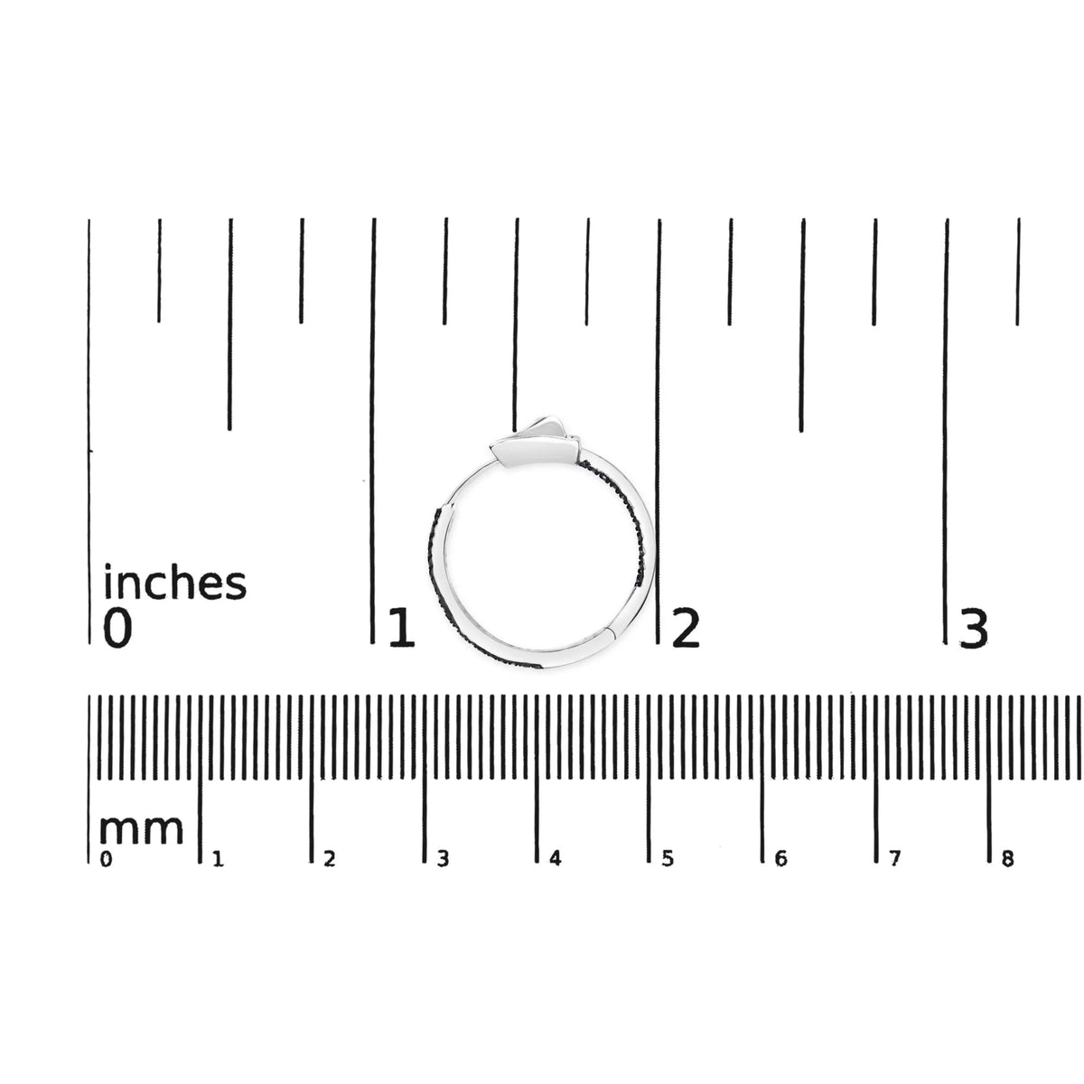 925 Sterling Silver 1/3 Cttw Inside Out Blue Treated Diamond 1MM Wide Hoop Earrings (Blue Color, I2 - I3 Clarity) - LinkagejewelrydesignLinkagejewelrydesign