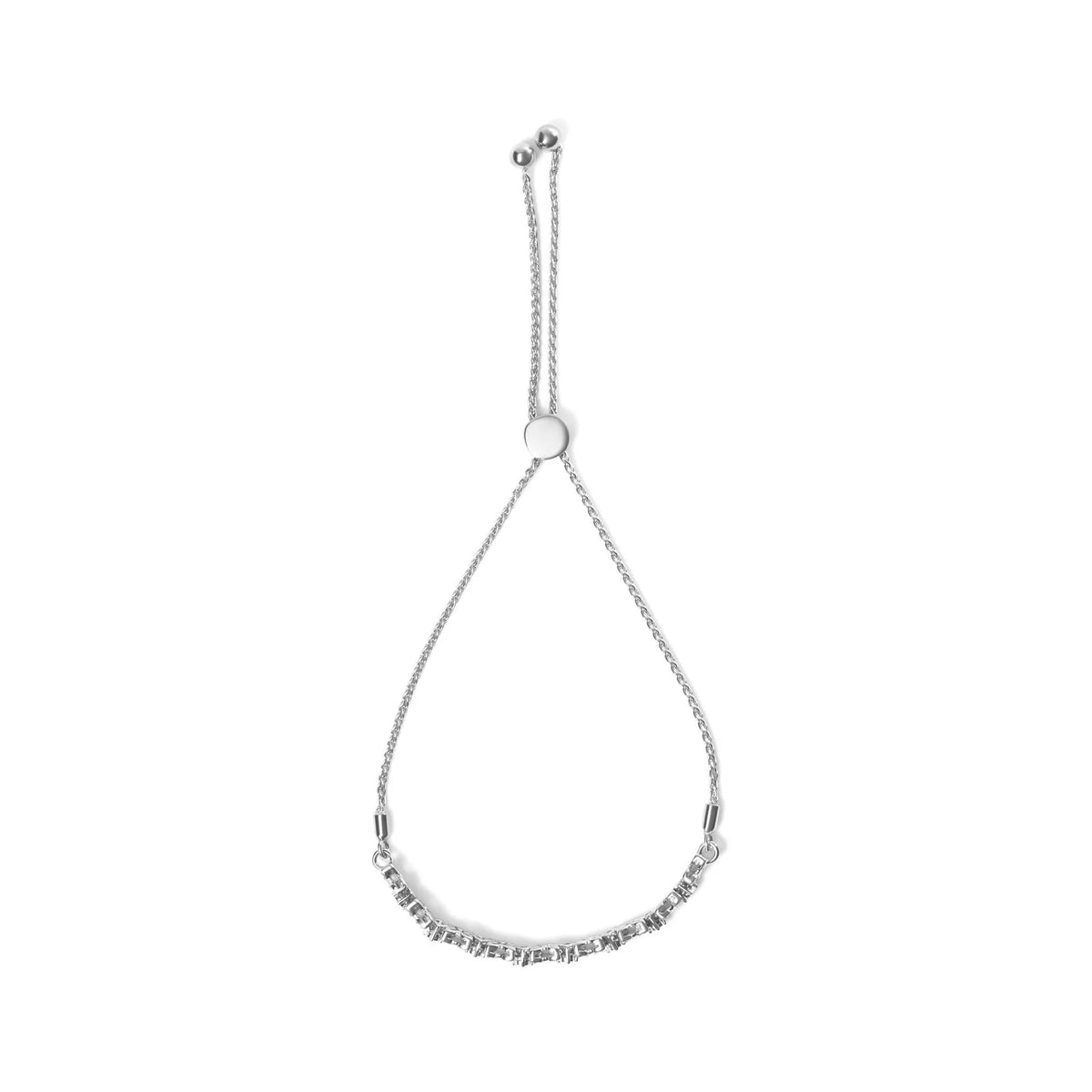 .925 Sterling Silver 1/4 Cttw Diamond Marquise Shaped Link 4" - 10" Adjustable Bolo Bracelet (I - J Color, I1 - I2 Clarity) - LinkagejewelrydesignLinkagejewelrydesign