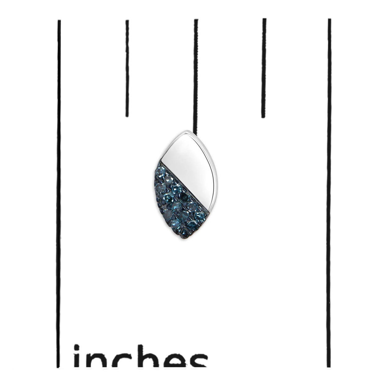 925 Sterling Silver 1/6 Cttw Blue Diamond and Mirror Polish Pear Shape Stud Earrings (Treated Blue Color, I2 - I3 Clarity) - LinkagejewelrydesignLinkagejewelrydesign
