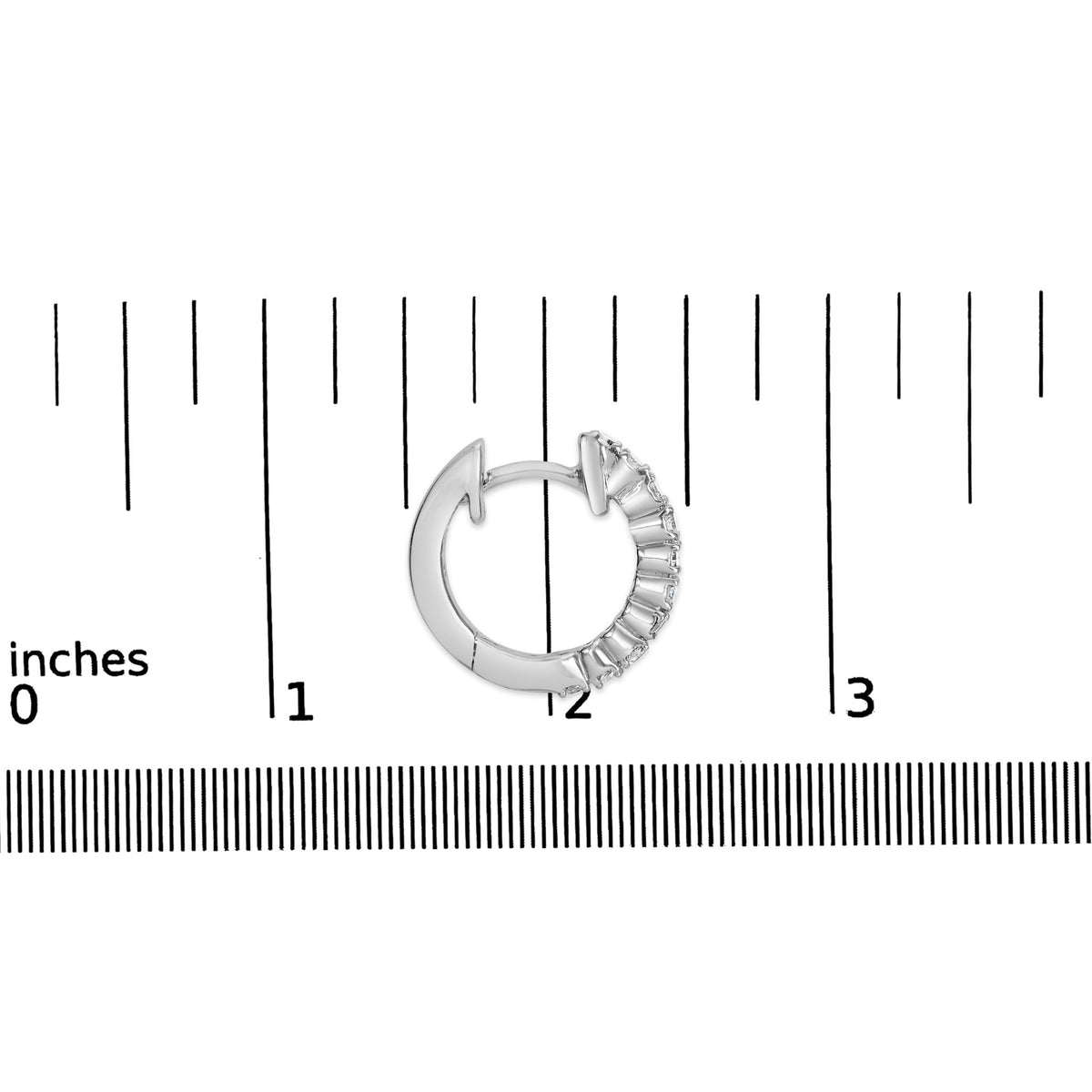 .925 Sterling Silver 1/6 Cttw Diamond Petite Hoop Earrings (I - J Color, I2 - I3 Clarity) - LinkagejewelrydesignLinkagejewelrydesign