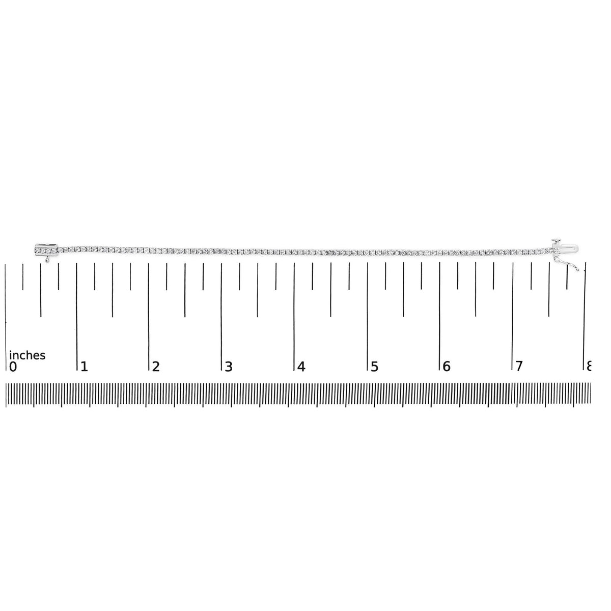 .925 Sterling Silver 2.0 Cttw Round Lab - Grown Diamond Tennis Bracelet (F - G Color, VS2 - VS1 Clarity) - 7&quot; - LinkagejewelrydesignLinkagejewelrydesign