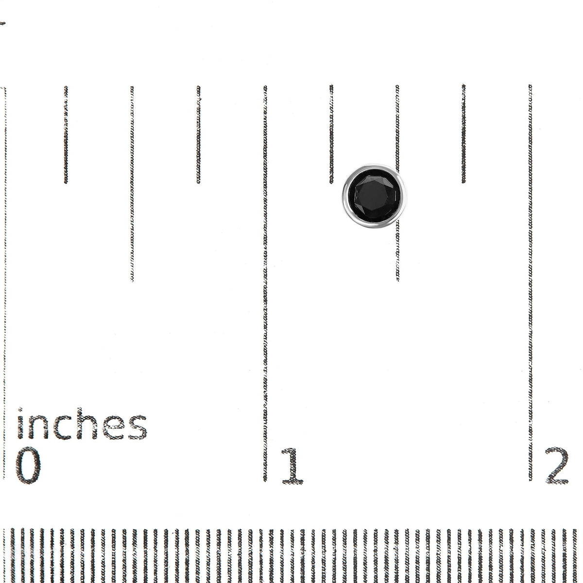 .925 Sterling Silver 4.00 Cttw Round Brilliant - Cut Black Diamond Bezel - Set Stud Earrings with Screw Backs (Fancy Color - Enhanced, I2 - I3 Clarity) - LinkagejewelrydesignLinkagejewelrydesign