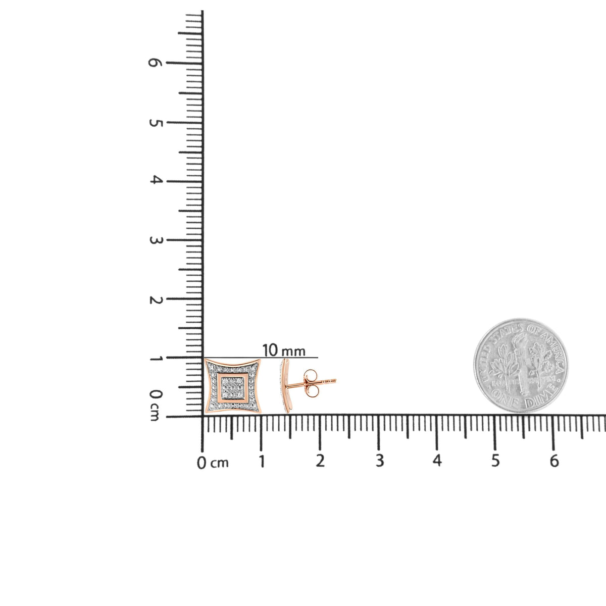 .925 Sterling Silver Diamond Accented 4 - Stone Four Pointed Star Shaped Halo - Style Stud Earrings (H - I Color, I2 - I3 Clarity) - LinkagejewelrydesignLinkagejewelrydesign