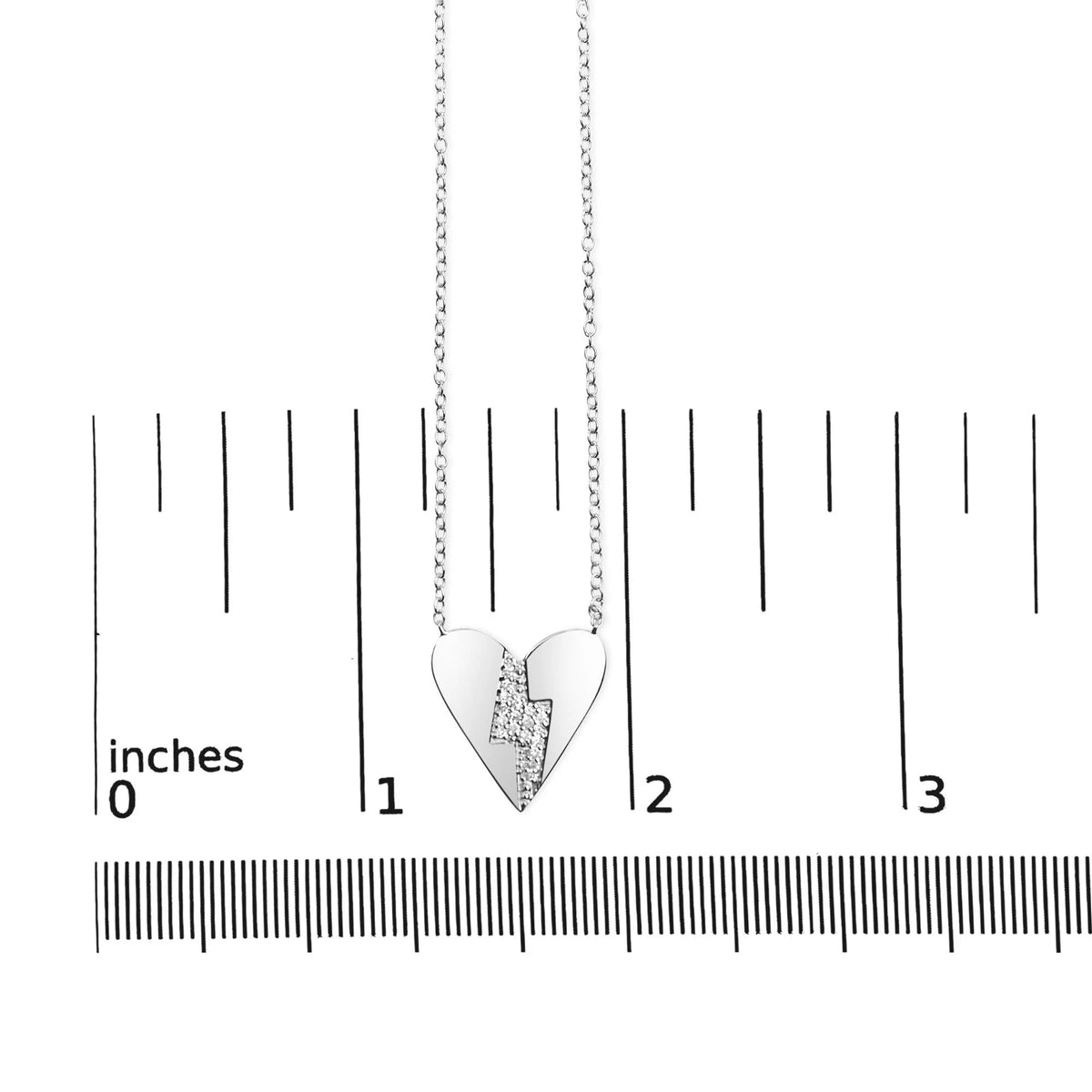 .925 Sterling Silver Diamond Broken Heart Pendant Necklace (H - I Color, I1 - I2 Clarity) - 18&quot; Inches - LinkagejewelrydesignLinkagejewelrydesign