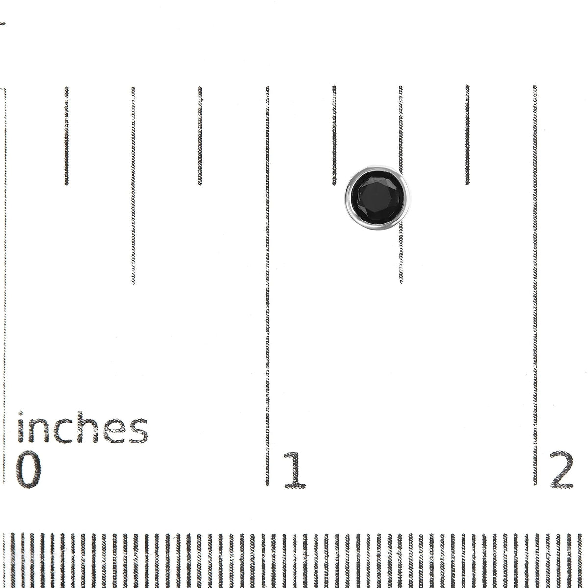 .925 Sterling Silver Round Brilliant - Cut Black Diamond Bezel - Set Stud Earrings with Screw Backs (Fancy Color - Enhanced, I2 - I3 Clarity) - LinkagejewelrydesignLinkagejewelrydesign