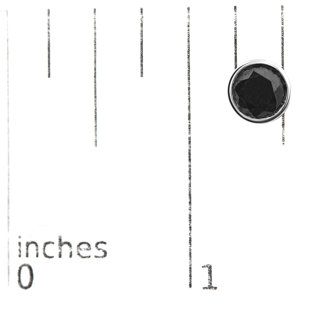 .925 Sterling Silver Round Brilliant - Cut Black Diamond Bezel - Set Stud Earrings with Screw Backs (Fancy Color - Enhanced, I2 - I3 Clarity) - LinkagejewelrydesignLinkagejewelrydesign