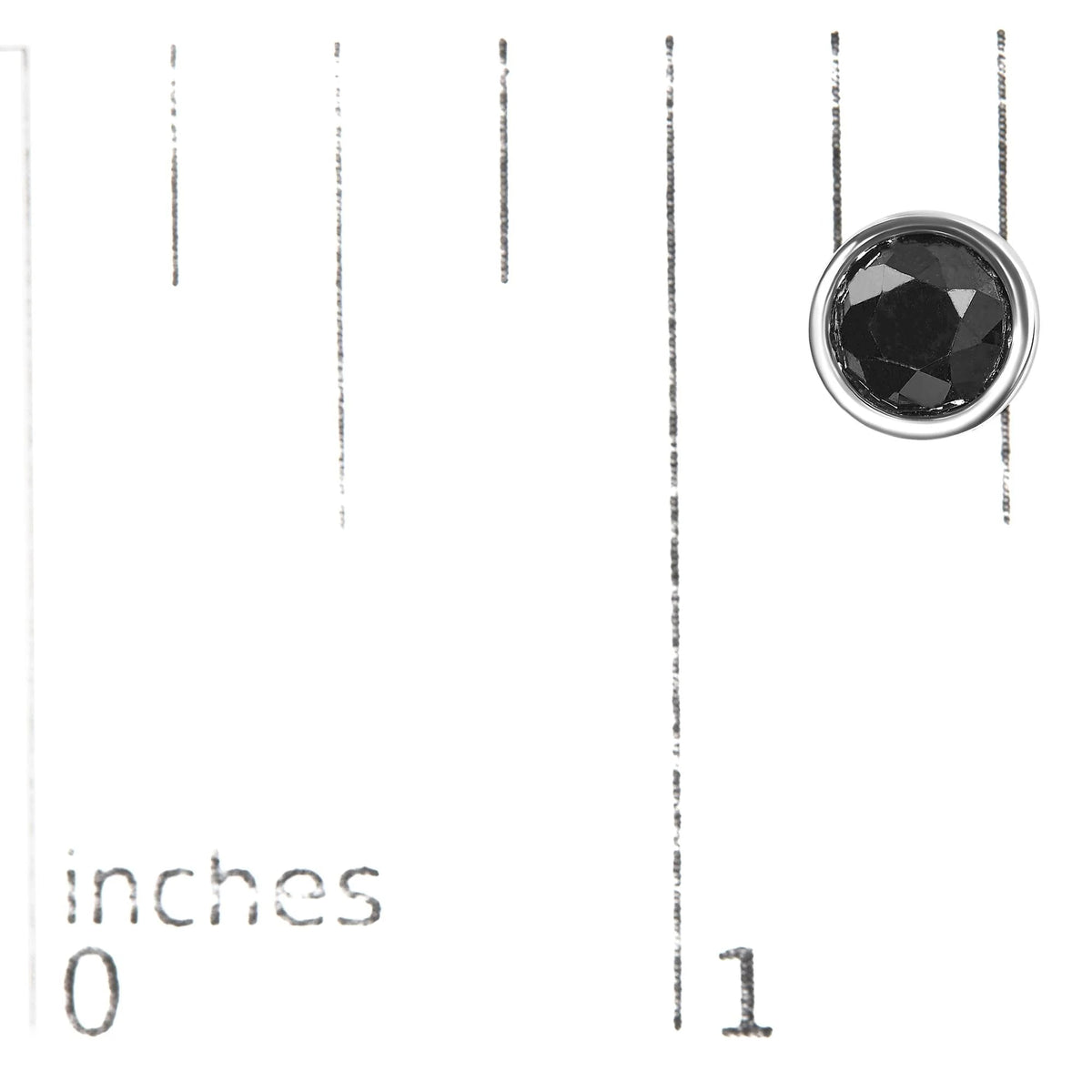 .925 Sterling Silver Round Brilliant - Cut Black Diamond Bezel - Set Stud Earrings with Screw Backs (Fancy Color - Enhanced, I2 - I3 Clarity) - LinkagejewelrydesignLinkagejewelrydesign