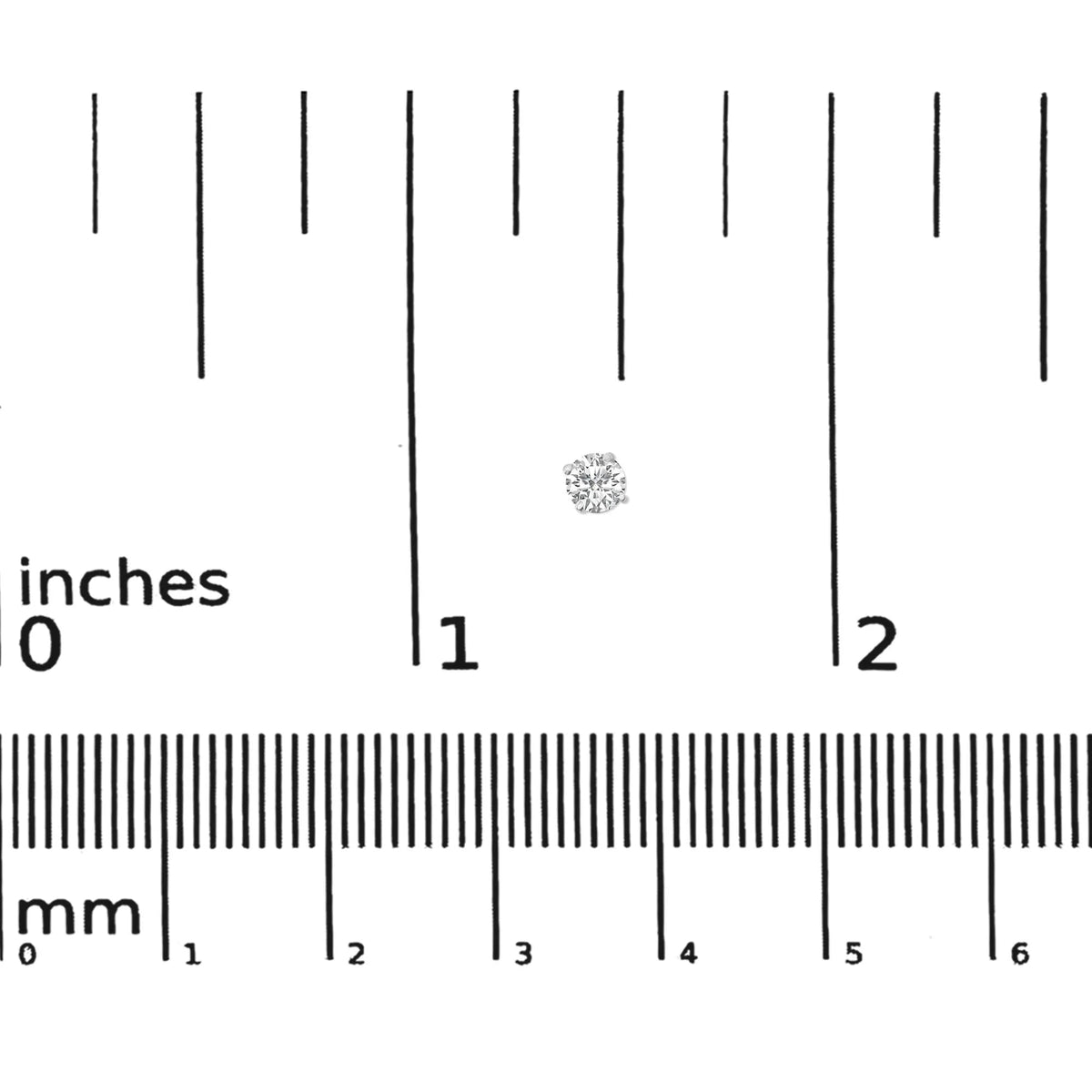 .925 Sterling Silver Silver Round Lab Grown Diamond Classic 4 - Prong Solitaire Stud Earrings (F - G Color, VS1 - VS2 Clarity) - LinkagejewelrydesignLinkagejewelrydesign