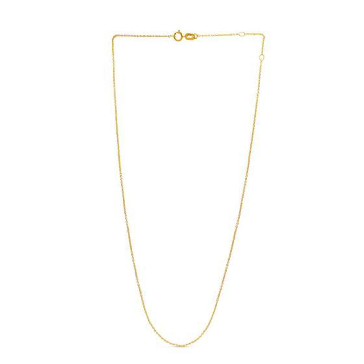 Adjustable Cable Chain in 14k Yellow Gold (0.97 mm)