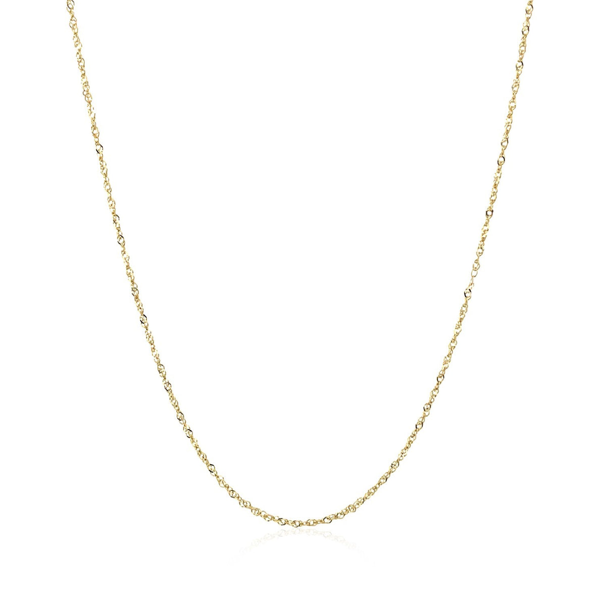 14k Yellow Gold Singapore Chain 0.8mm (0.81 mm)