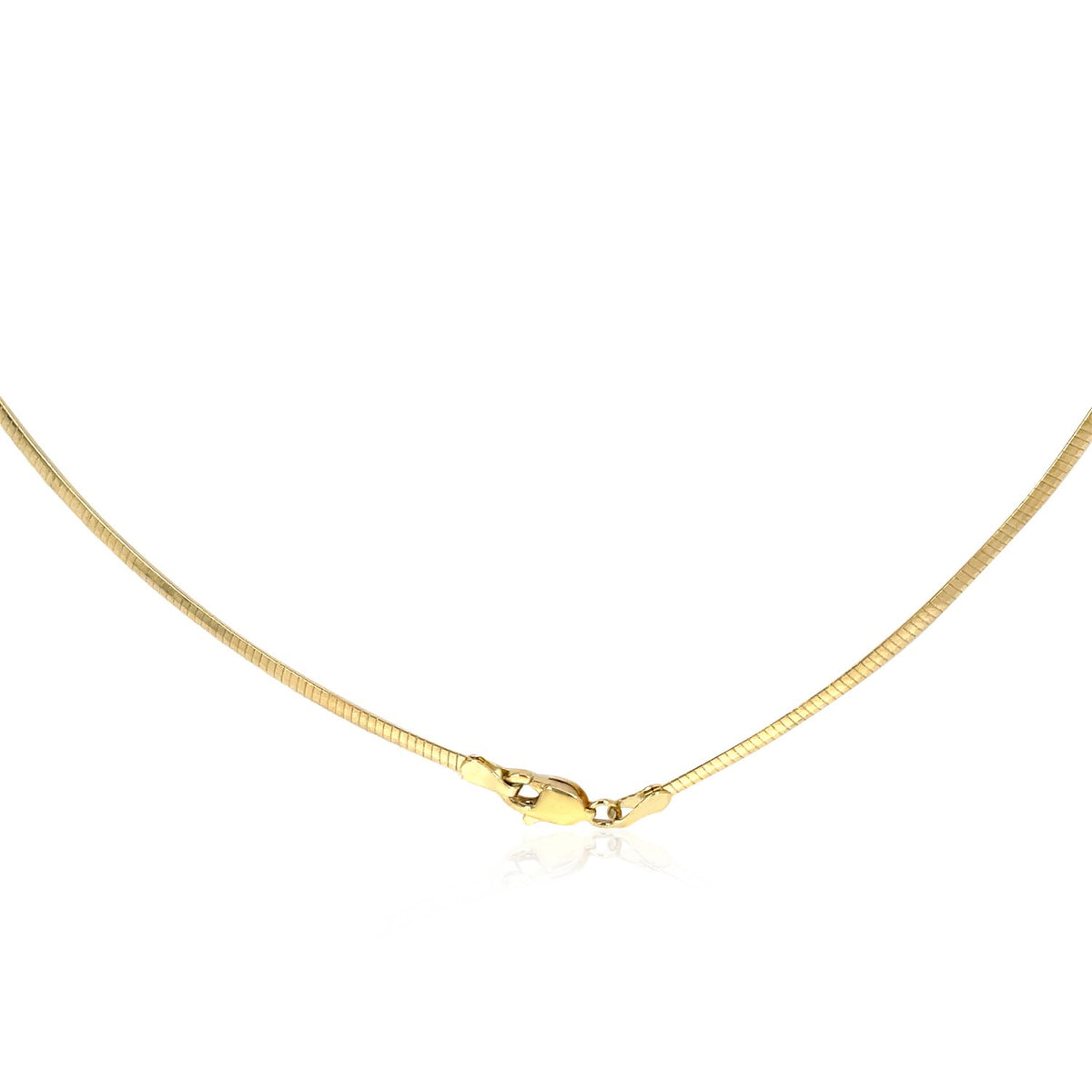 14k Yellow Gold Classic Omega Style Necklace (2.00 mm)