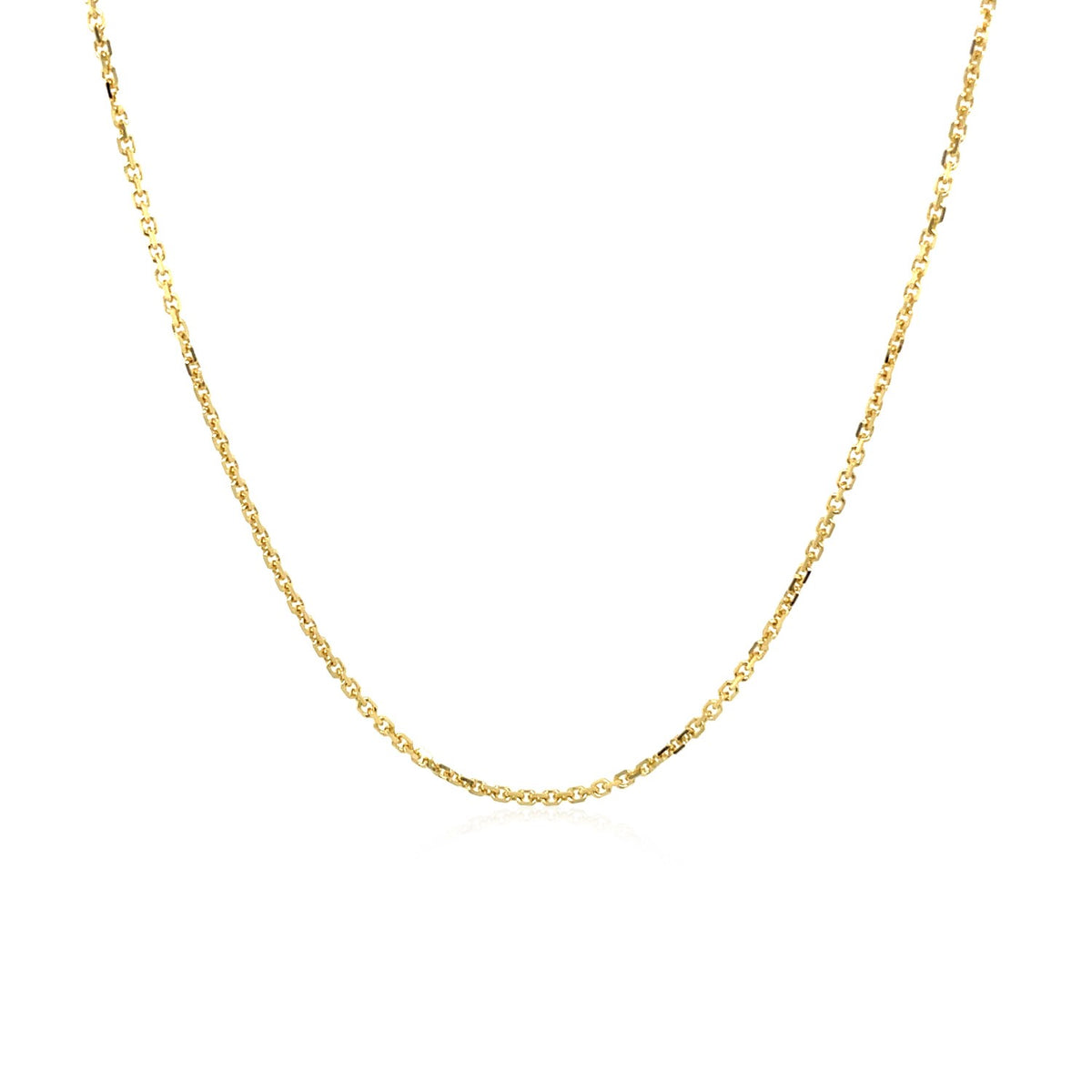 10k Yellow Gold Adjustable Cable Chain (1.10 mm)