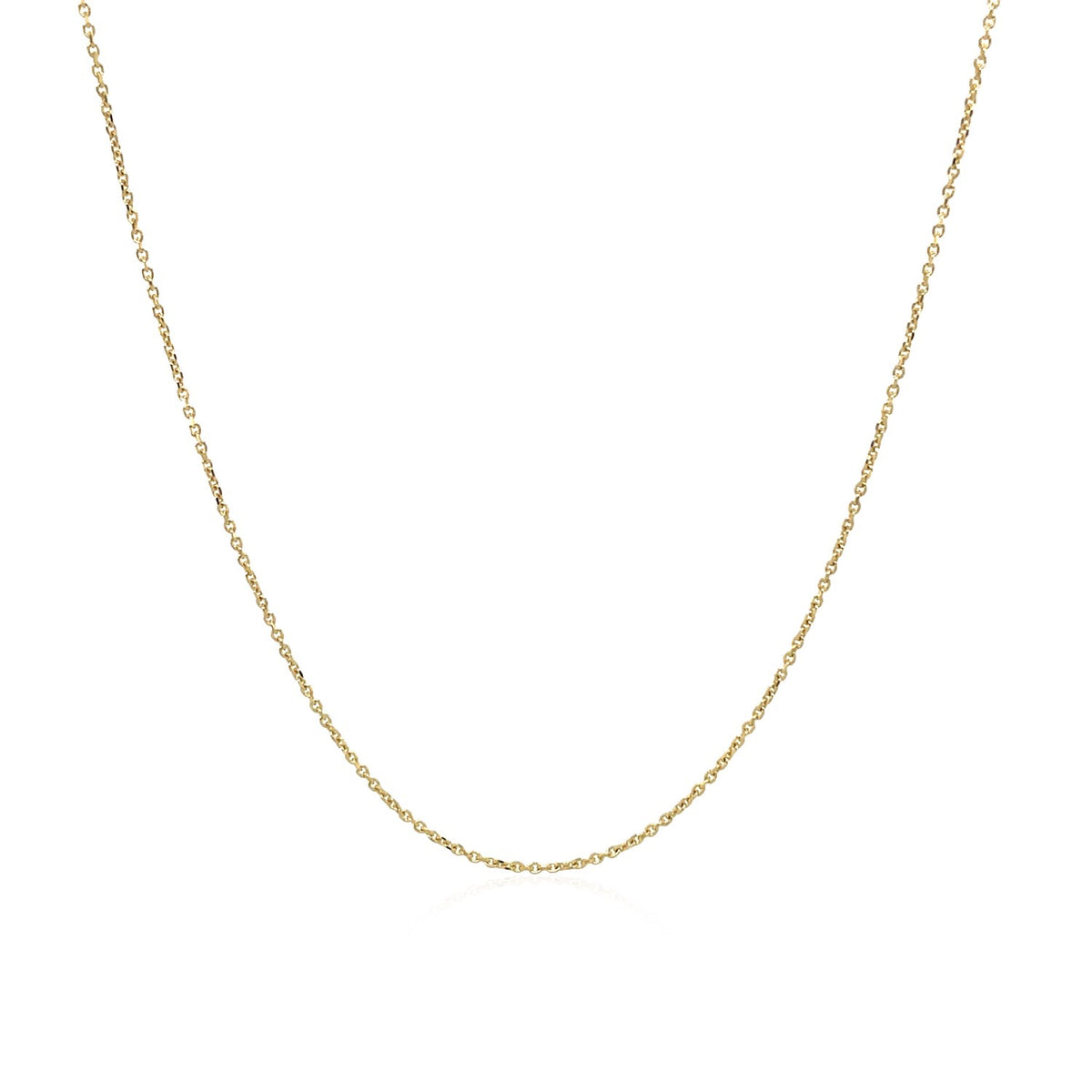 14k Yellow Gold Cable Link Chain (0.50 mm)