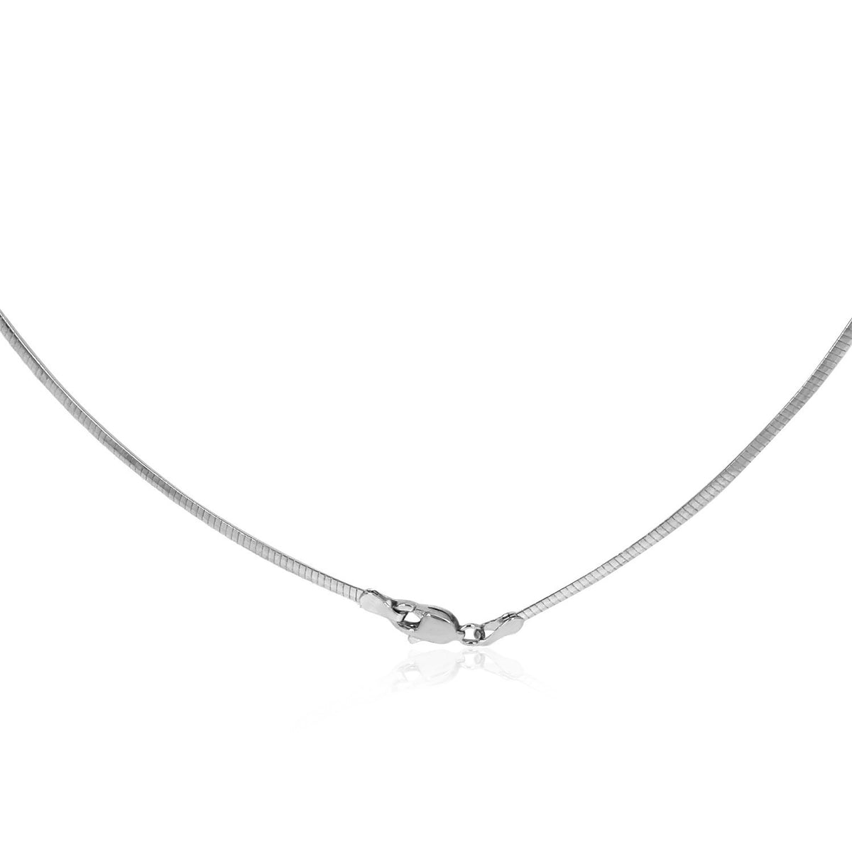 14k White Gold Classic Omega Style Chain (2.00 mm)