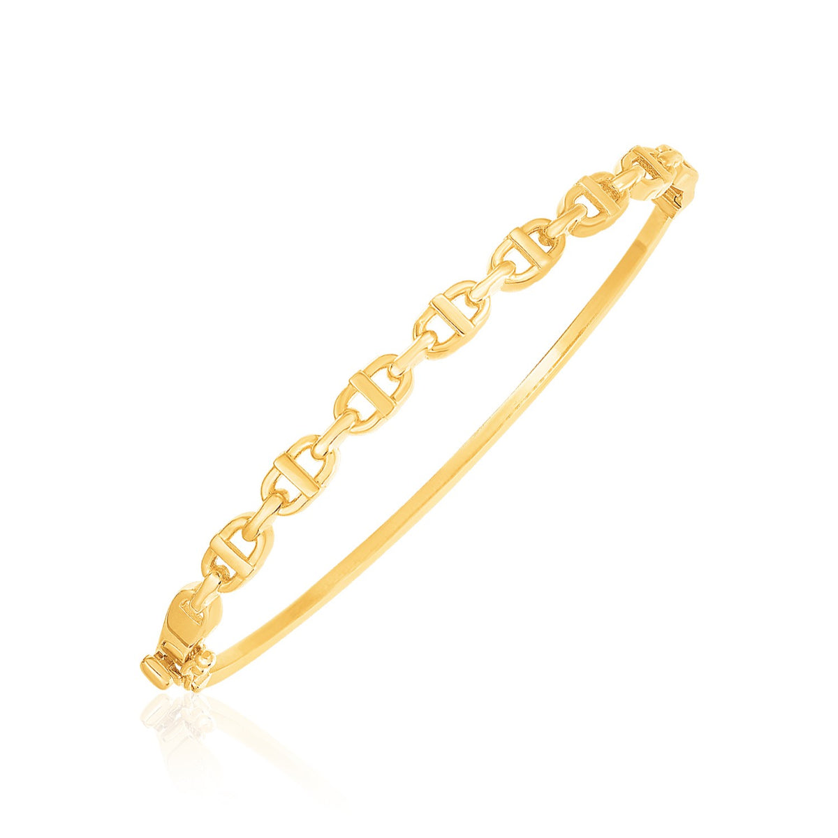 Multiple Links Mariner Bangle in 14K Yellow Gold