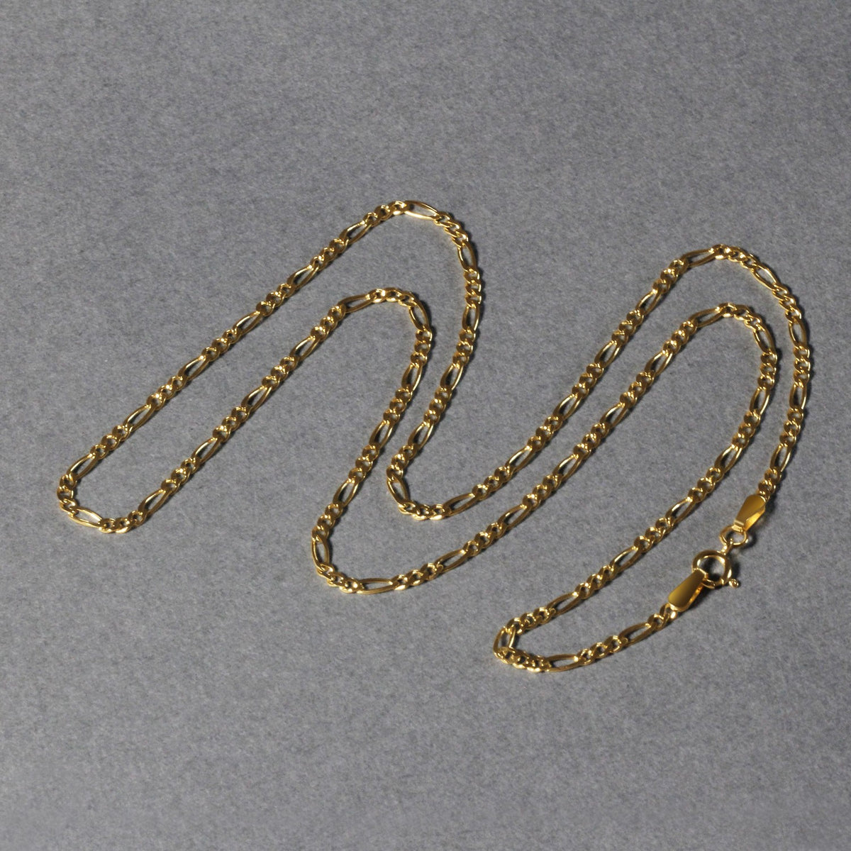 14k Yellow Gold Solid Figaro Chain (1.90 mm)