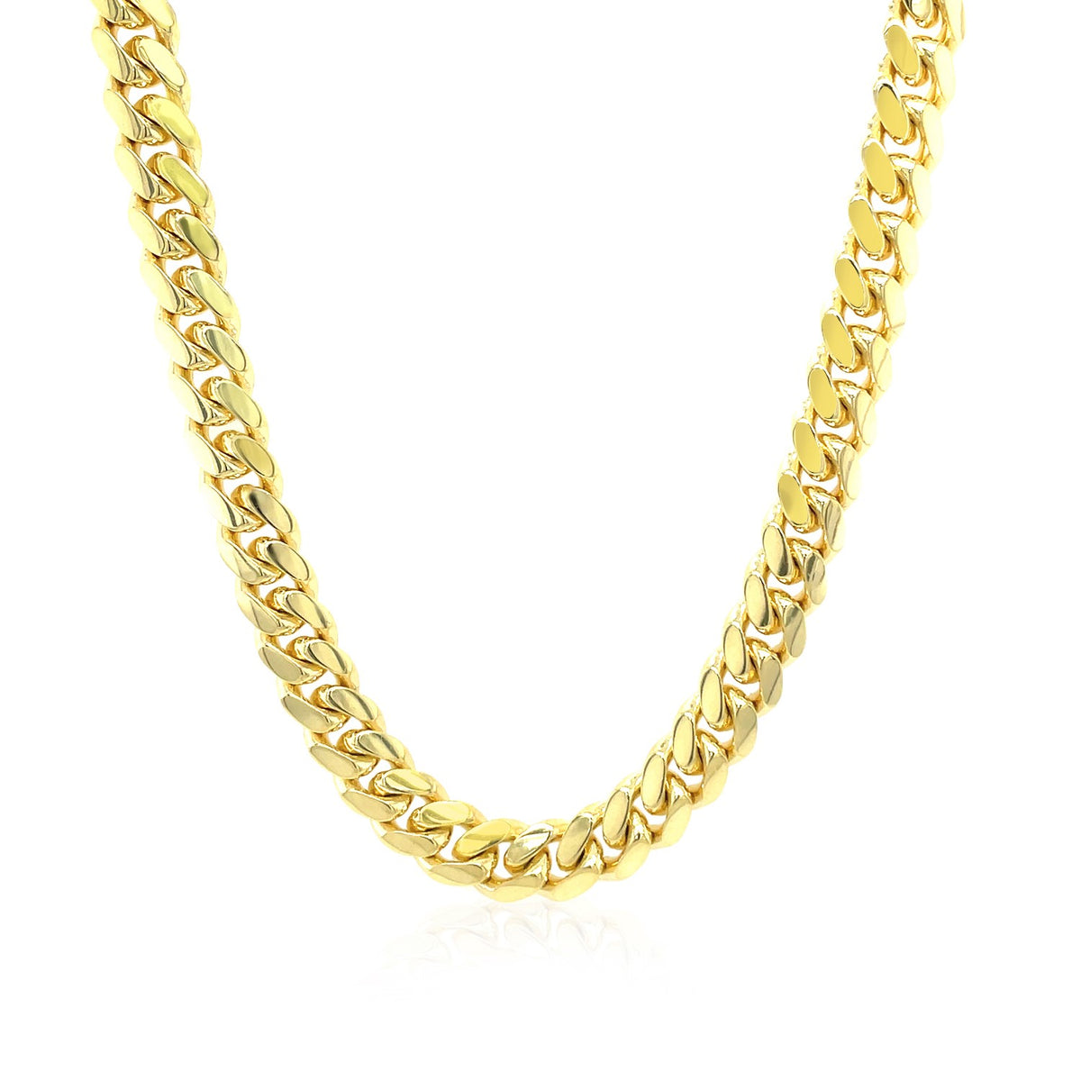 10k Yellow Gold Classic Miami Cuban Solid Chain (6.10 mm)