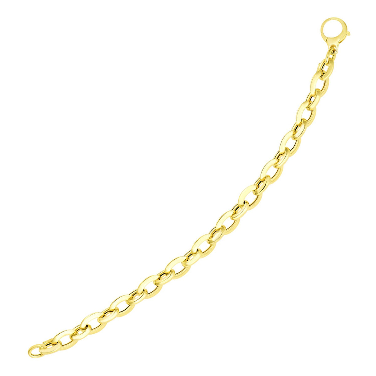 14k Yellow Gold Cable Chain Design Bracelet (0.90 mm)