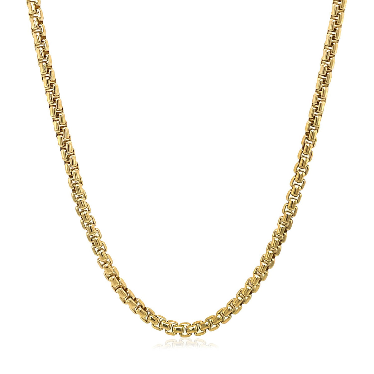 14k Yellow Gold Solid Round Box Chain (2.50 mm)