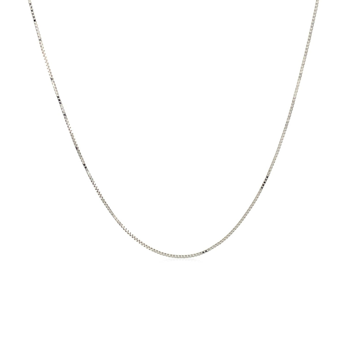 10k White Gold Classic Box Chain (0.45 mm)