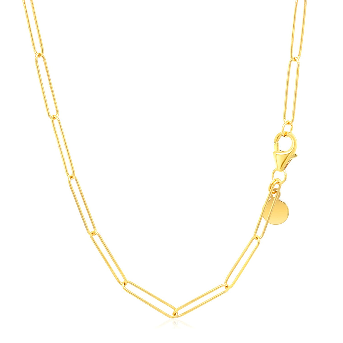 14k Yellow Gold Wire Paperclip Chain (2.70 mm)