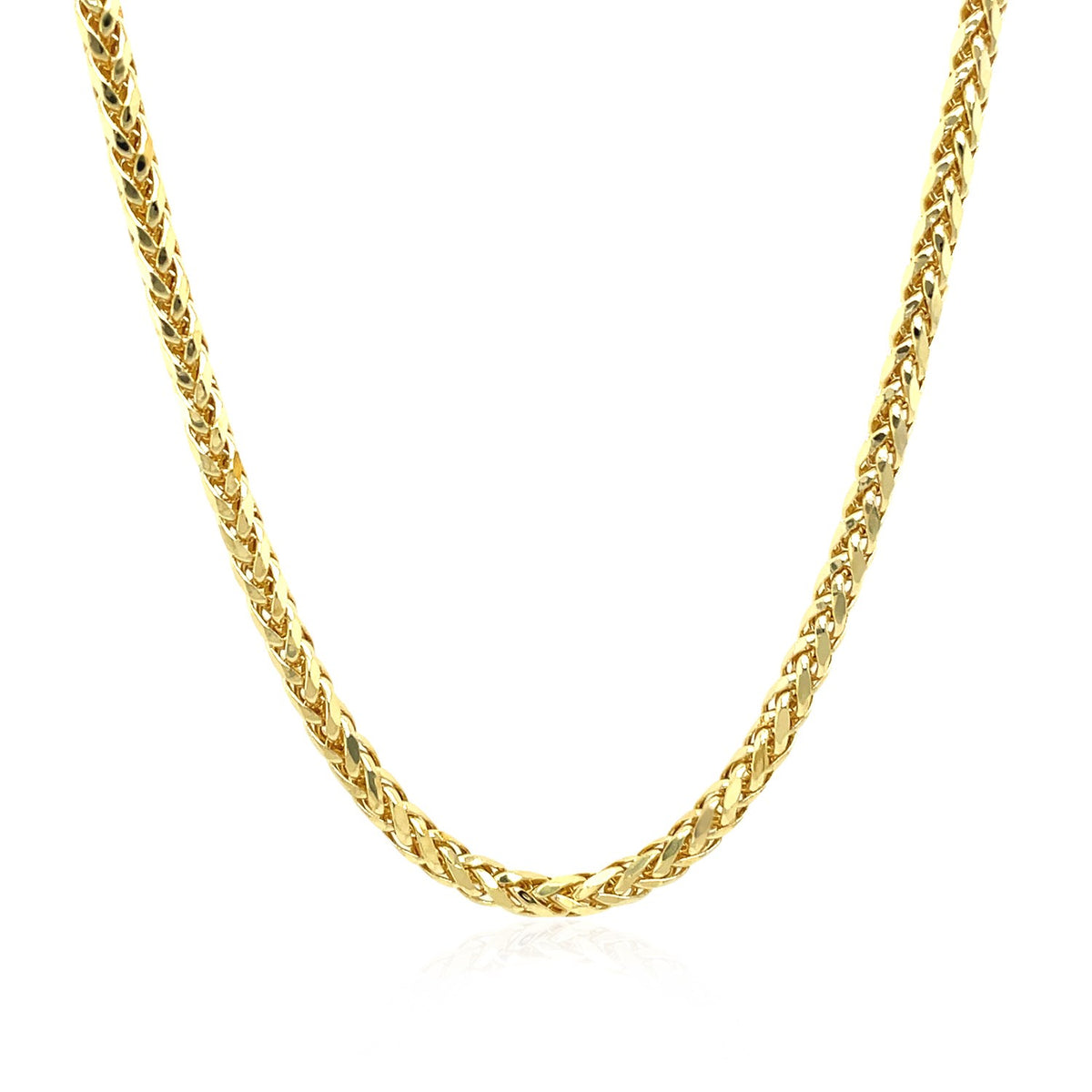 14k Yellow Gold Lite Diamond Cut Round Franco Chain (2.70 mm)