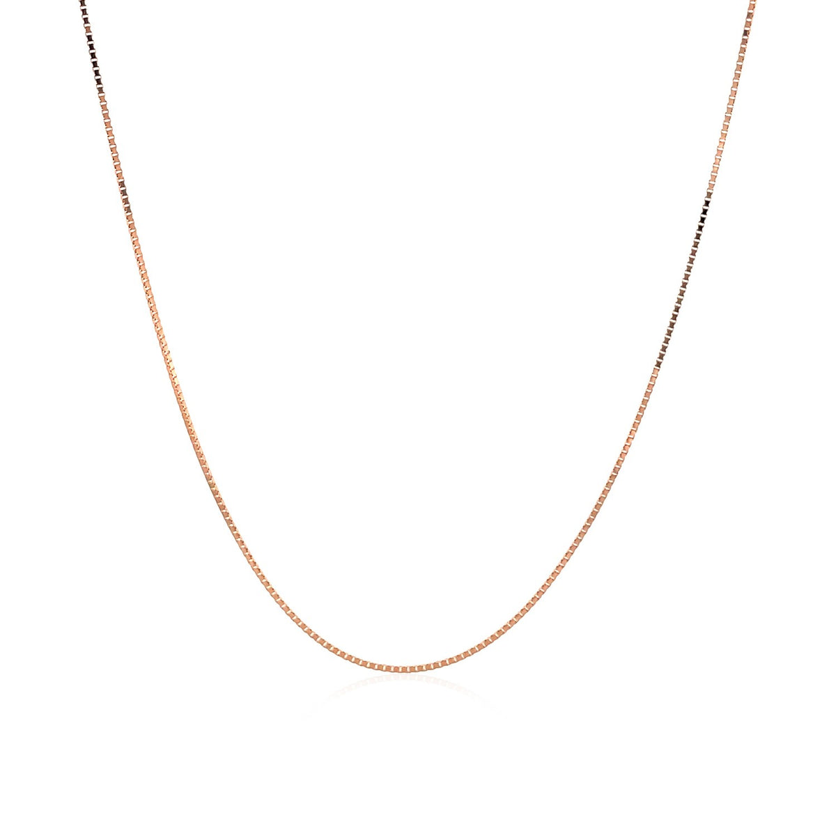 14k Rose Gold Classic Box Chain (0.60 mm)