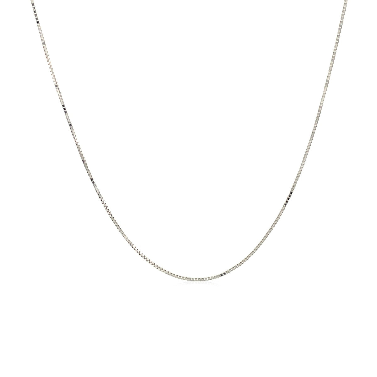 14k White Gold Classic Box Chain (0.45 mm)