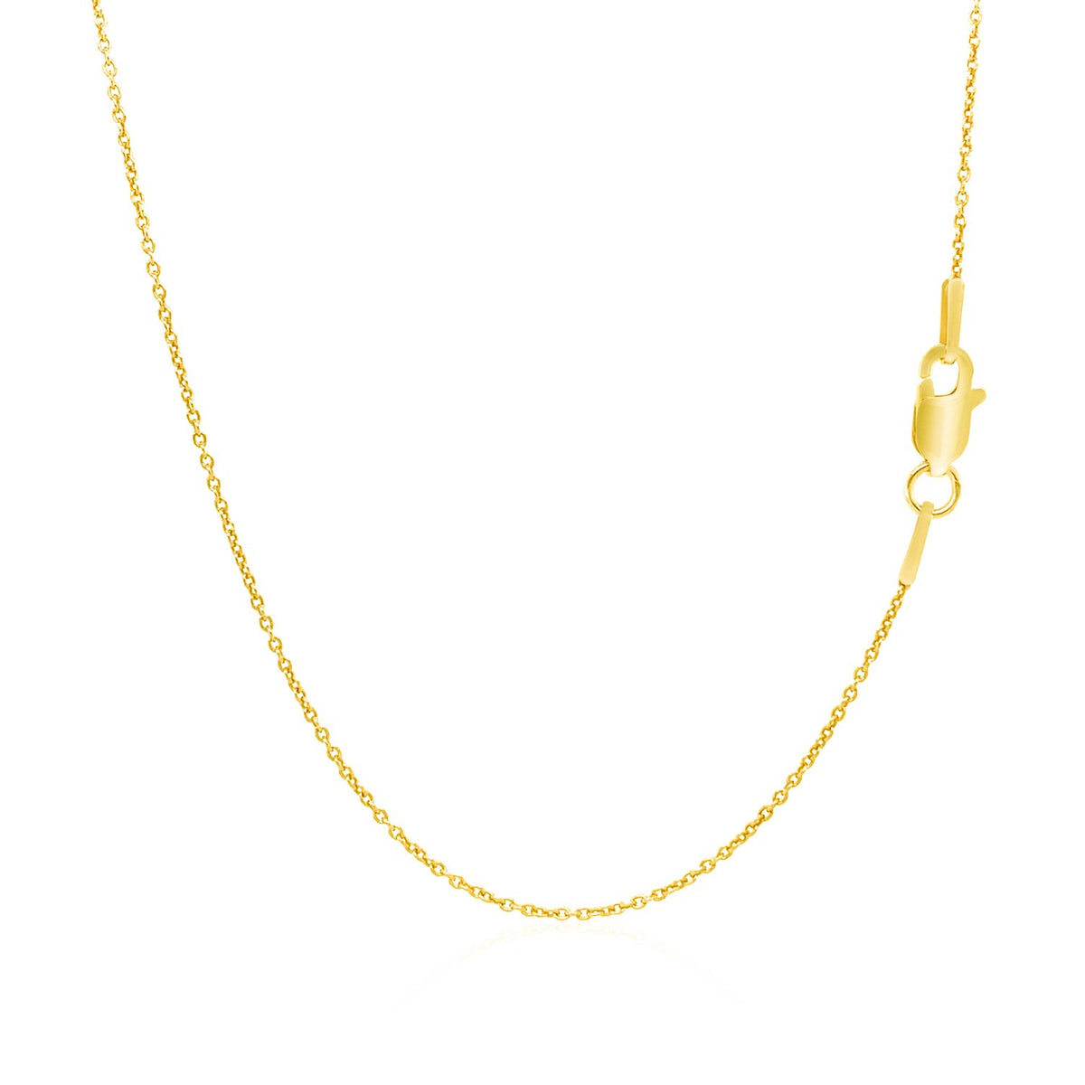 14k Yellow Gold Round Cable Link Chain (1.10 mm)