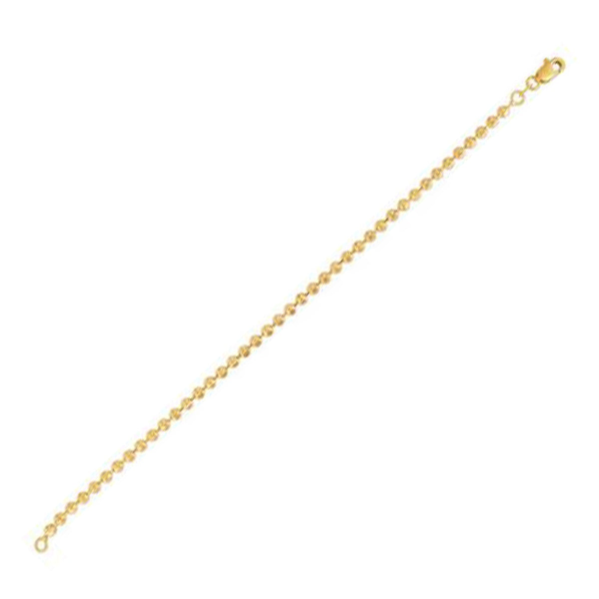 Moon Cut Bead Chain Bracelet in 14k Yellow Gold  (3.00 mm)