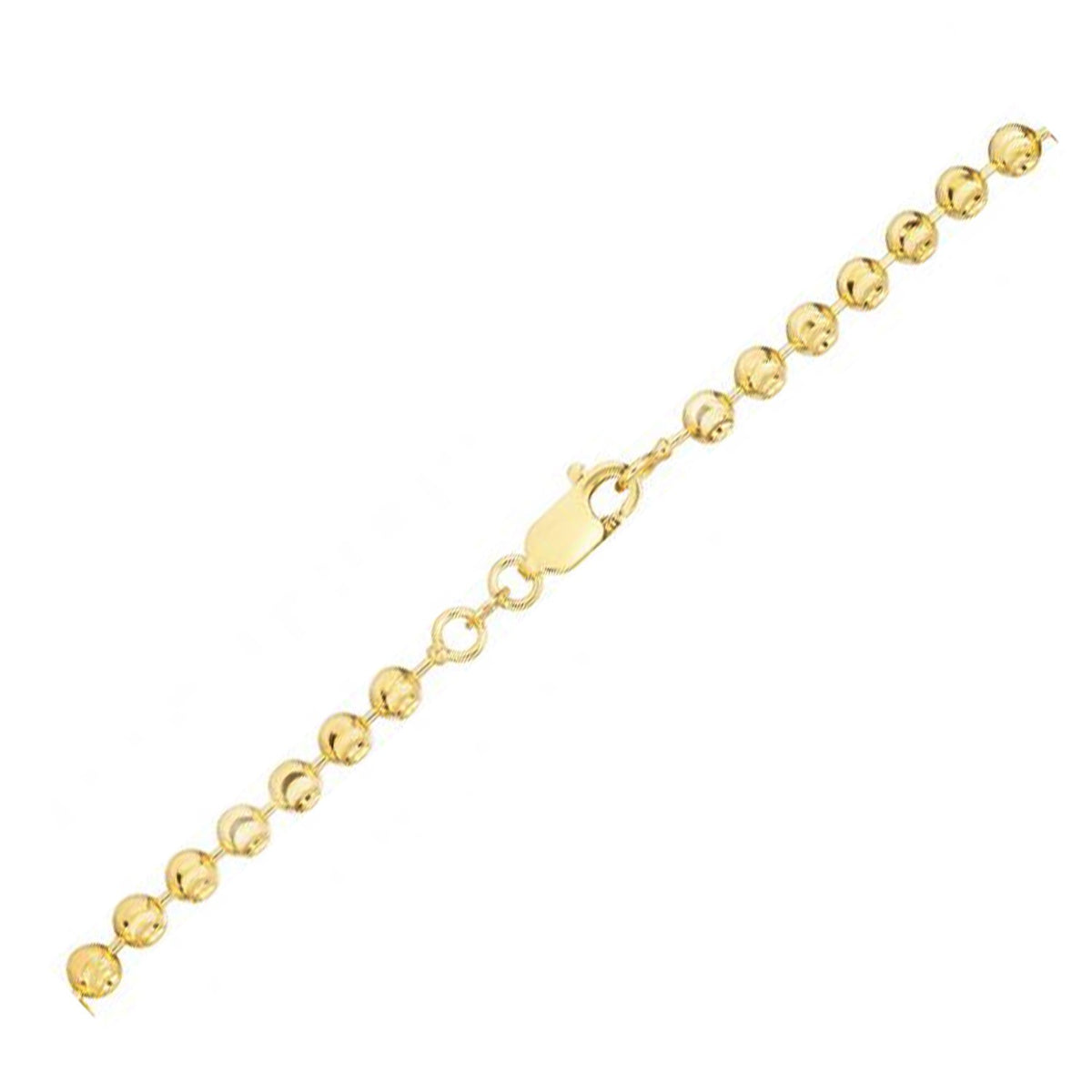 Moon Cut Bead Chain in 14k Yellow Gold (3.00 mm)