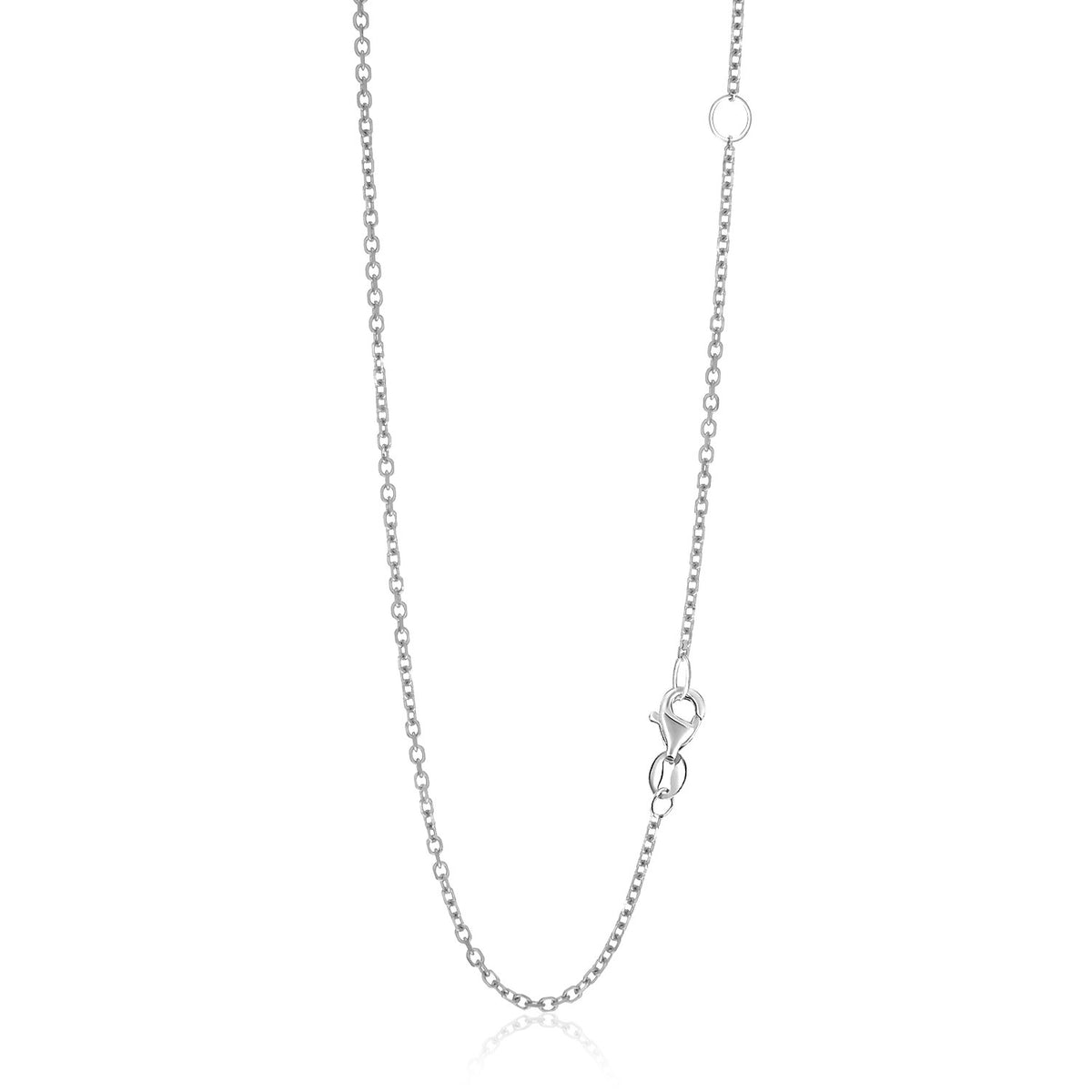 14k White Gold Adjustable Cable Chain (1.50 mm)