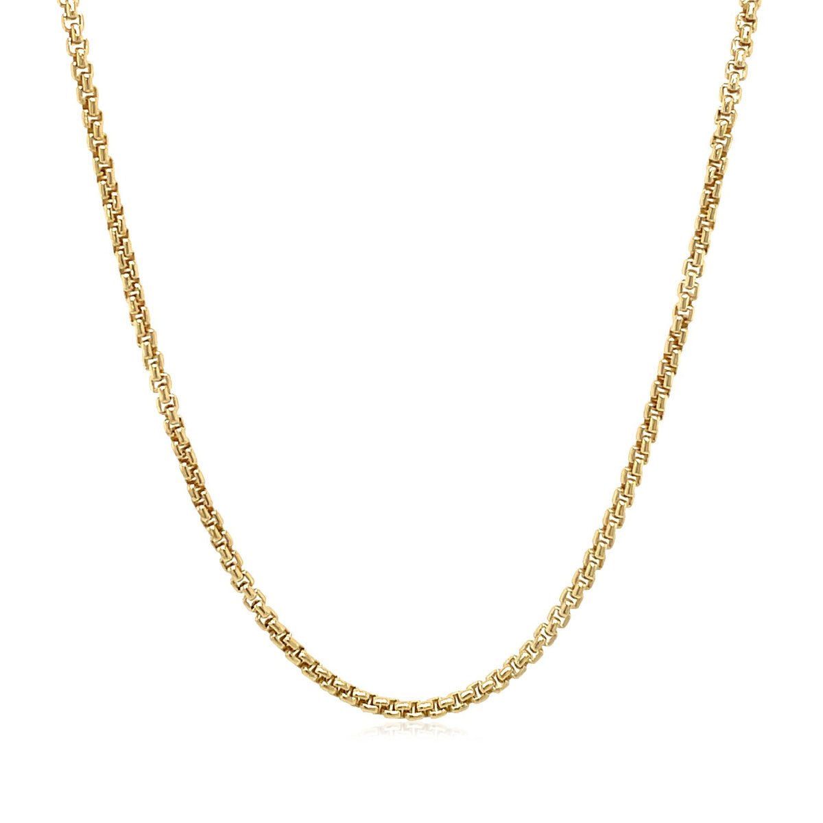 14k Yellow Gold Solid Round Box Chain (1.60 mm)