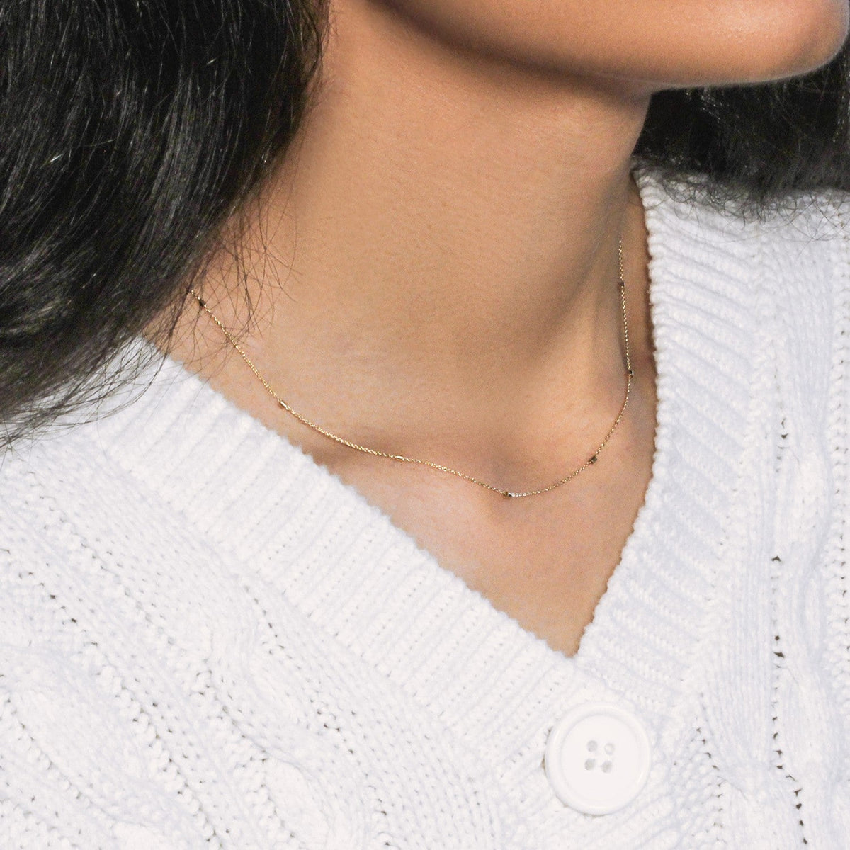 Bead Links Pendant Chain in 14k Yellow Gold (1.50 mm) - LinkagejewelrydesignLinkagejewelrydesign