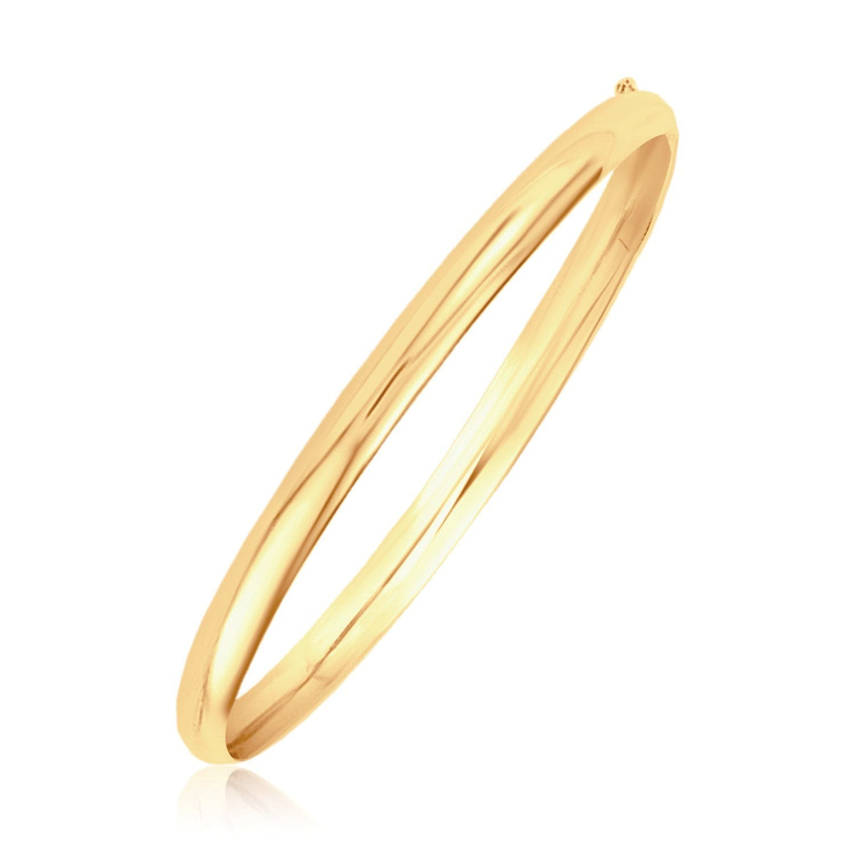 Classic Bangle in 14k Yellow Gold (5.00 mm) - LinkagejewelrydesignLinkagejewelrydesign