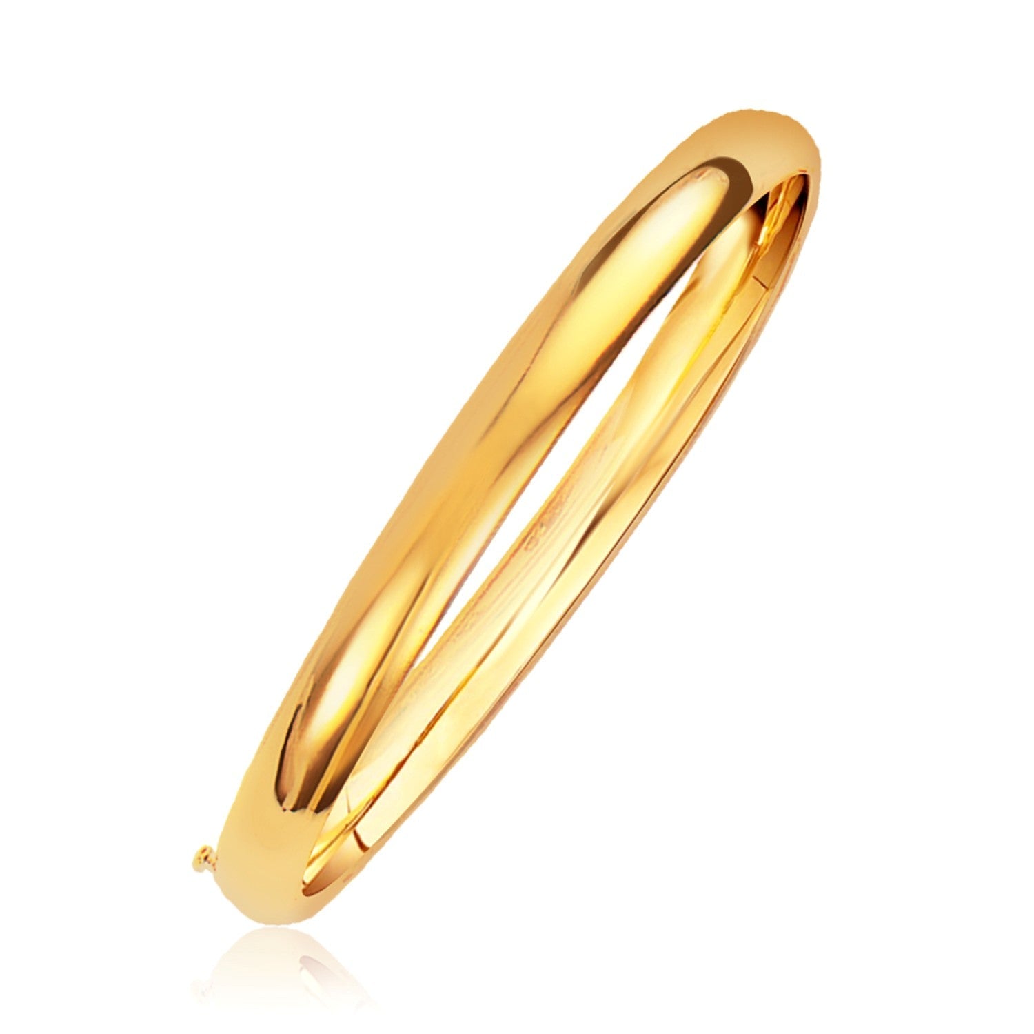 Classic Bangle in 14k Yellow Gold (6.00 mm) - LinkagejewelrydesignLinkagejewelrydesign