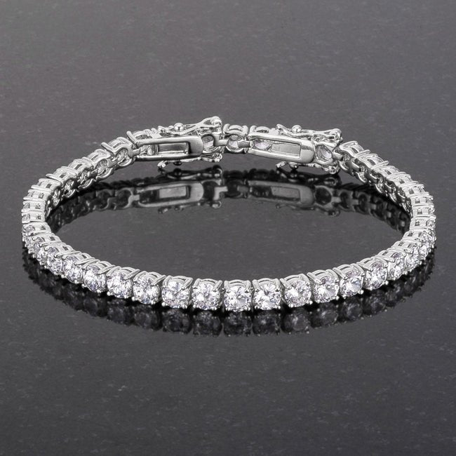 Clear Cubic Zirconia Tennis Bracelet - LinkagejewelrydesignLinkagejewelrydesign