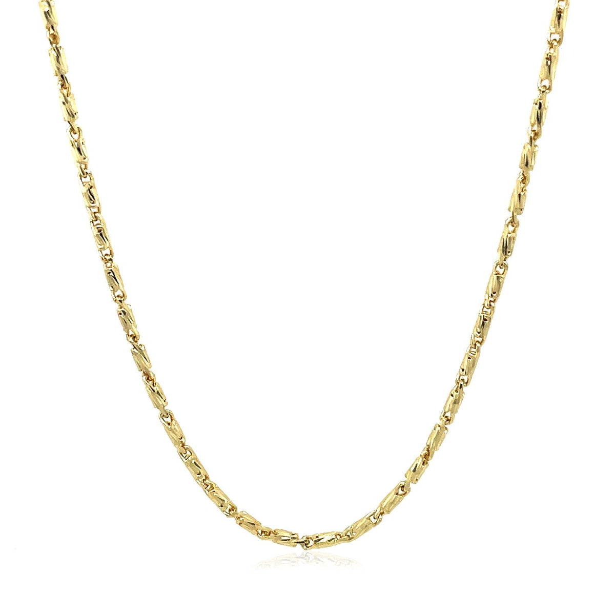 Diamond Cut Fancy Links Pendant Chain in Yellow Gold (1.50 mm) - LinkagejewelrydesignLinkagejewelrydesign