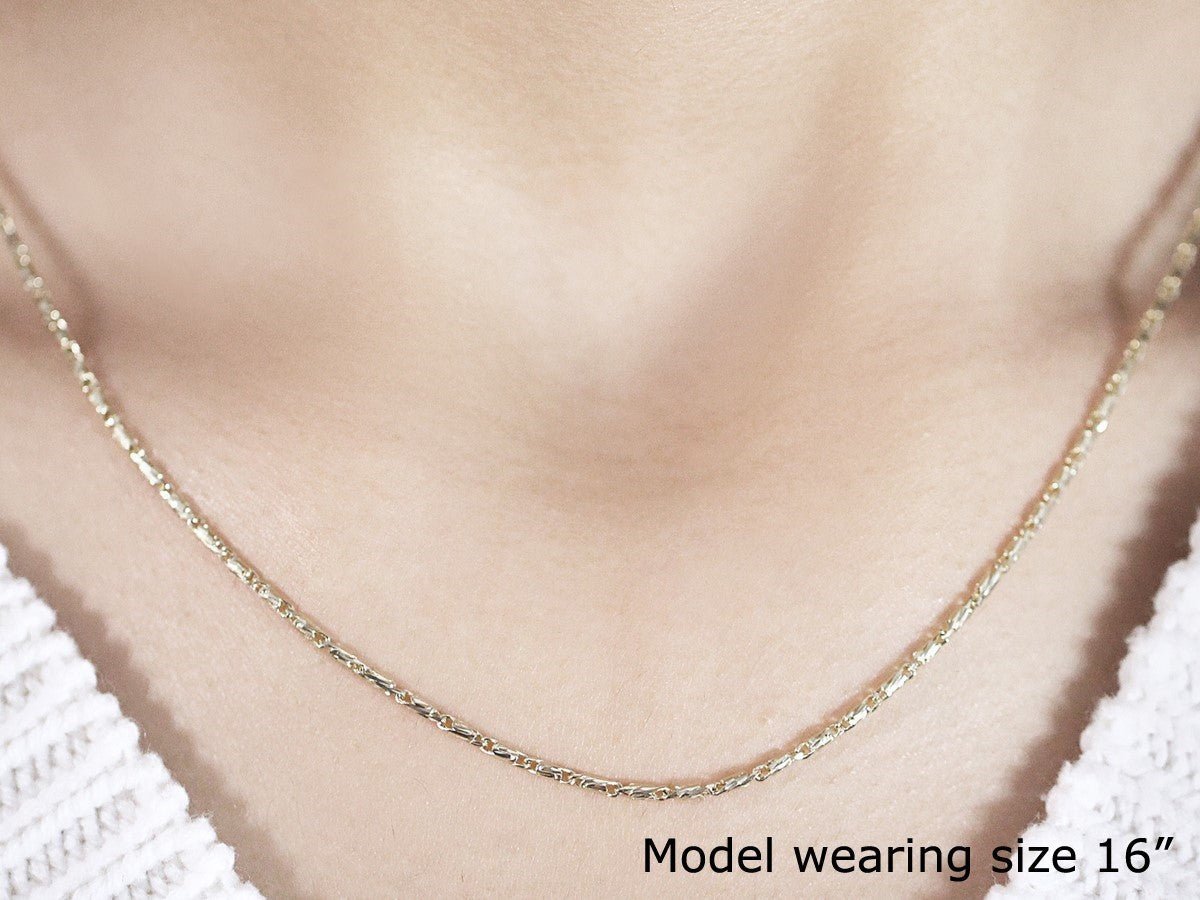 Diamond Cut Fancy Links Pendant Chain in Yellow Gold (1.50 mm) - LinkagejewelrydesignLinkagejewelrydesign