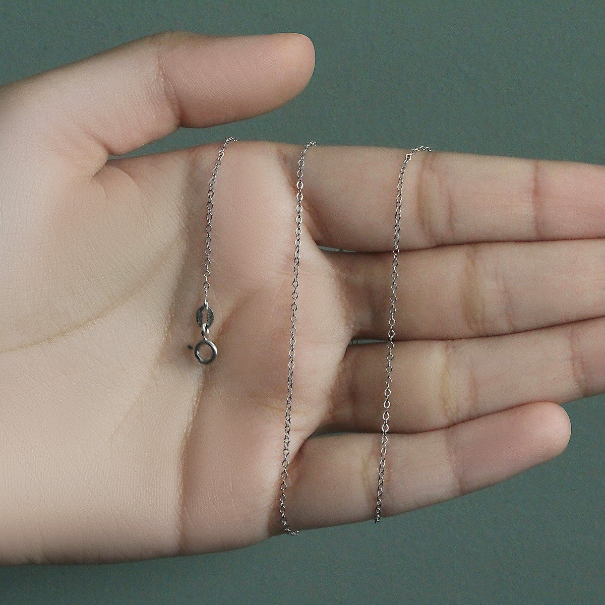 Double Extendable Piatto Chain in 14k White Gold (1.30 mm) - LinkagejewelrydesignLinkagejewelrydesign