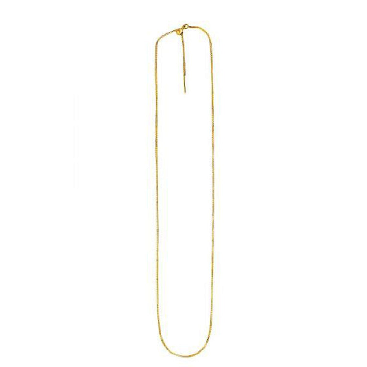 Endless Adjustable Box Chain in 14k Yellow Gold (0.95 mm) - LinkagejewelrydesignLinkagejewelrydesign