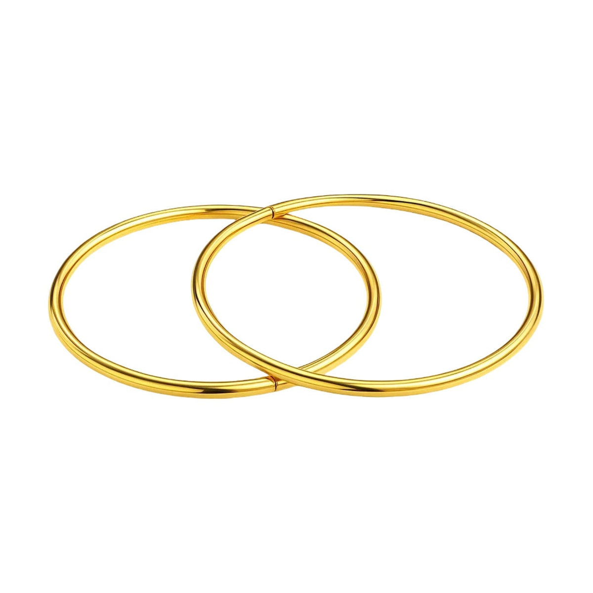 Endless Hoop Style Earrings in 14K Yellow Gold(1.2x30mm) - LinkagejewelrydesignLinkagejewelrydesign
