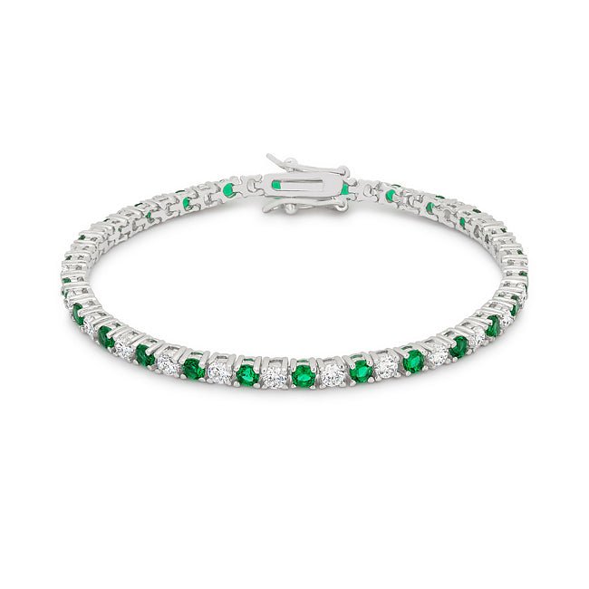 Evergreen Tennis Bracelet - LinkagejewelrydesignLinkagejewelrydesign
