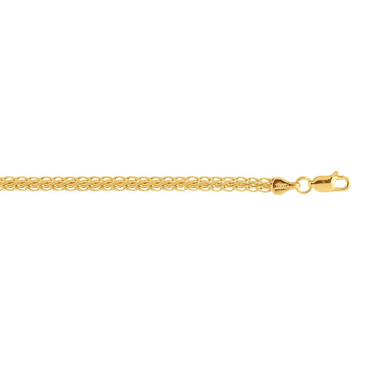 Fine Wheat Chain Bracelet in 10k Yellow Gold - LinkagejewelrydesignLinkagejewelrydesign