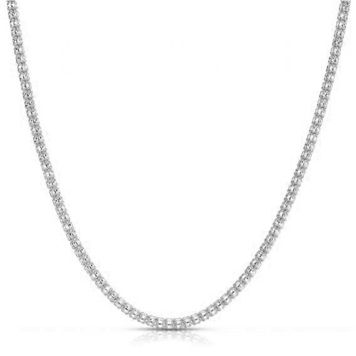 Ice Barrel Chain in 14k White Gold (3.14 mm) - LinkagejewelrydesignLinkagejewelrydesign