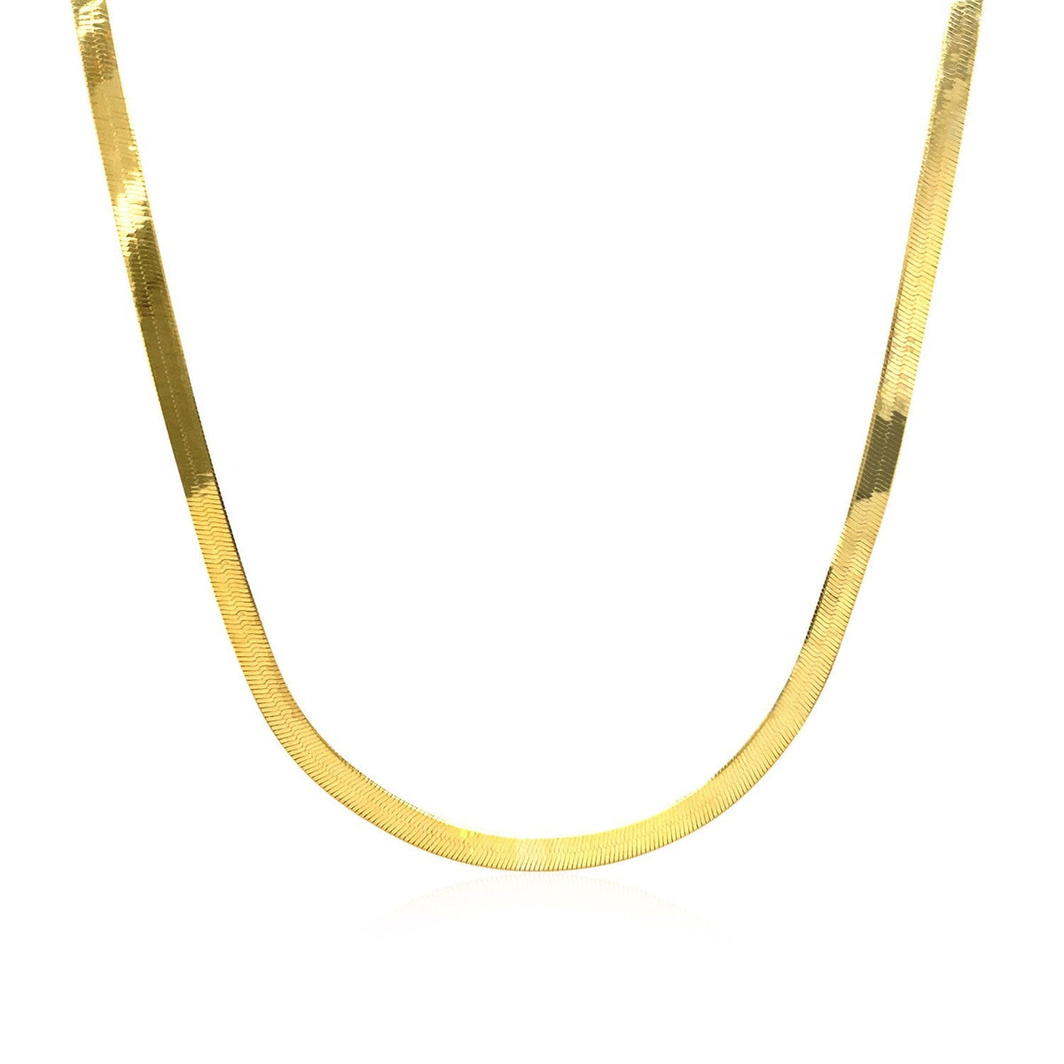 Imperial Herringbone Chain in 10k Yellow Gold (2.80 mm) - LinkagejewelrydesignLinkagejewelrydesign