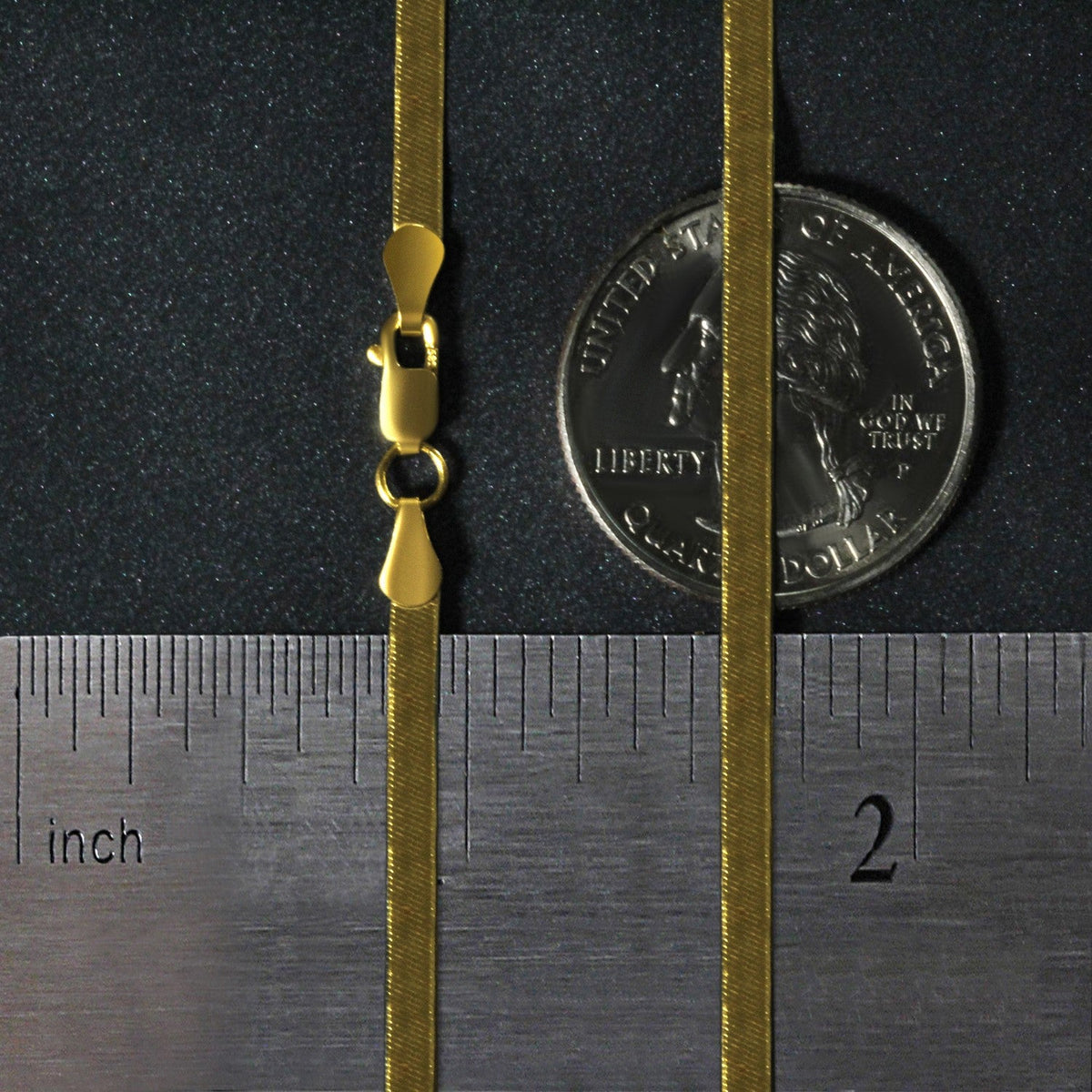 Imperial Herringbone Chain in 10k Yellow Gold (2.80 mm) - LinkagejewelrydesignLinkagejewelrydesign