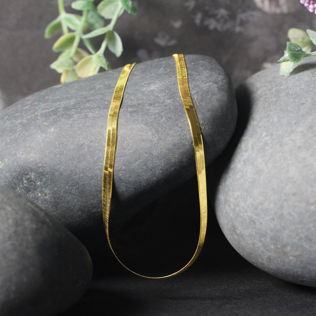 Imperial Herringbone Chain in 10k Yellow Gold (2.80 mm) - LinkagejewelrydesignLinkagejewelrydesign