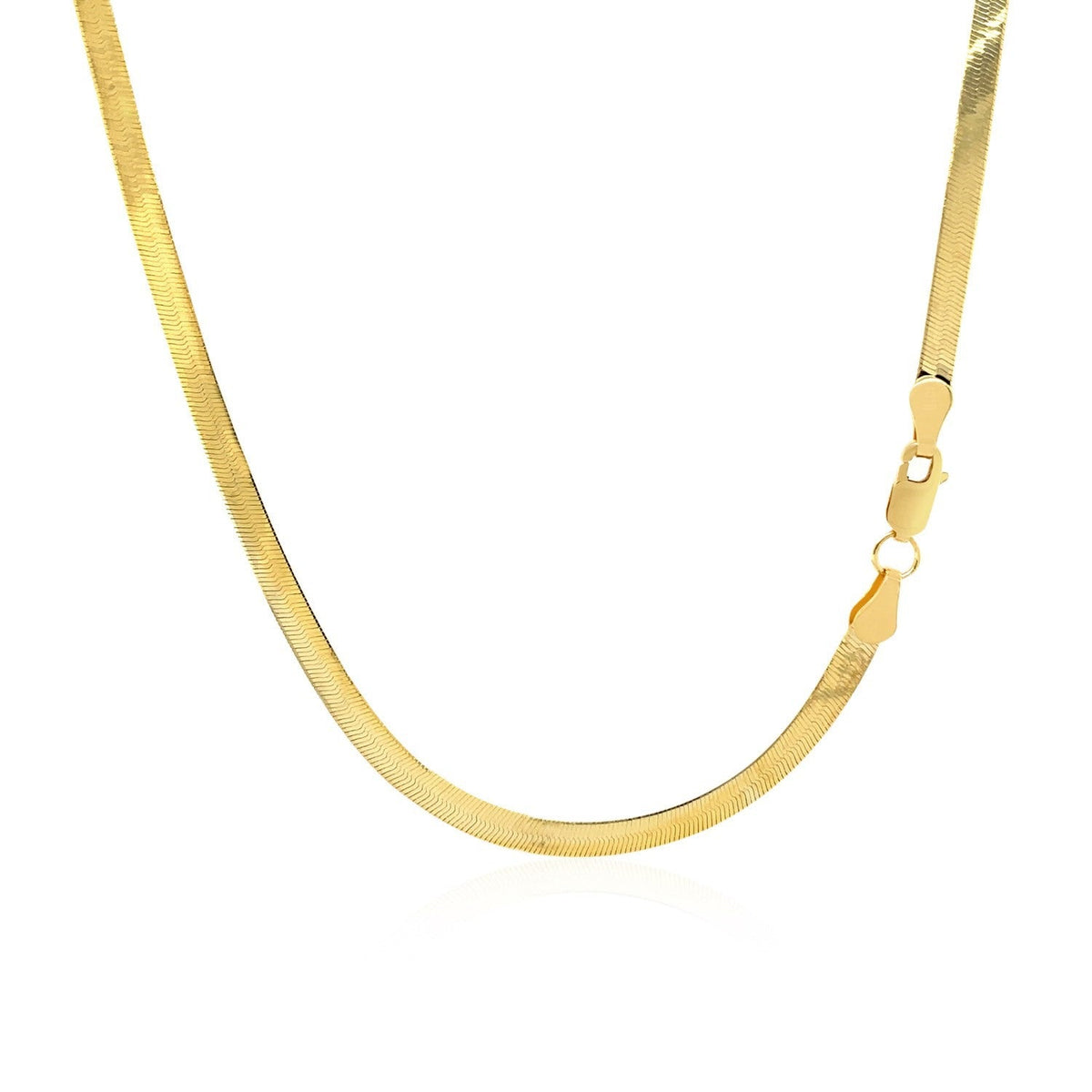Imperial Herringbone Chain in 10k Yellow Gold (2.80 mm) - LinkagejewelrydesignLinkagejewelrydesign