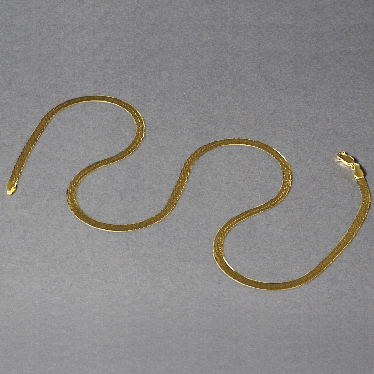 Imperial Herringbone Chain in 10k Yellow Gold (3.80 mm) - LinkagejewelrydesignLinkagejewelrydesign